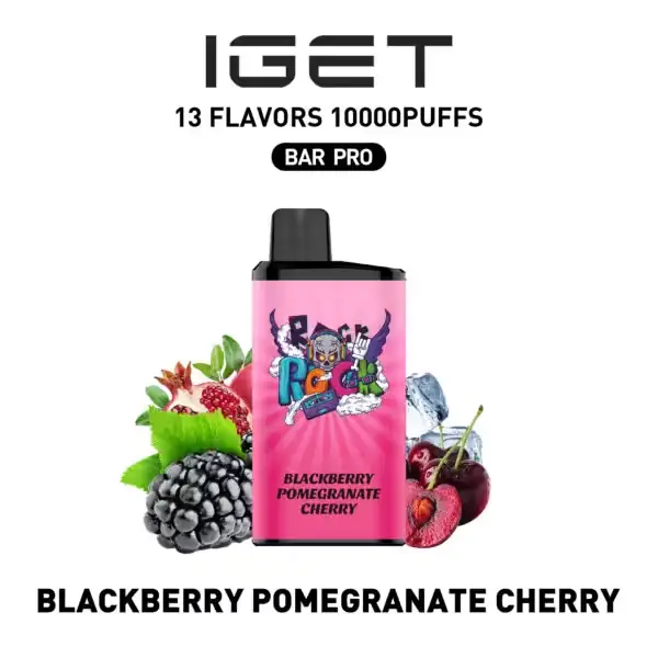 Blackberry Pomegranate Cherry IGET Bar Pro 10000