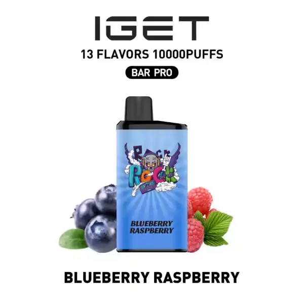 Blueberry Raspberry IGET Bar Pro 10000